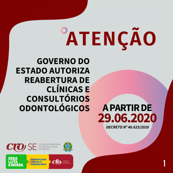CRO-SE alerta para obediência às orientações na retomada dos atendimentos eletivos
