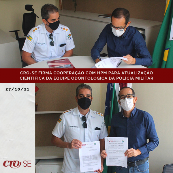 CRO-SE e HPM firmam cooperação para atualização científica da equipe odontológica da Polícia Militar