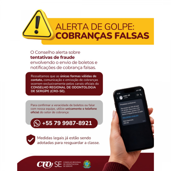 CROSE ALERTA: TENTATIVA DE GOLPE COM COBRANÇAS FALSAS