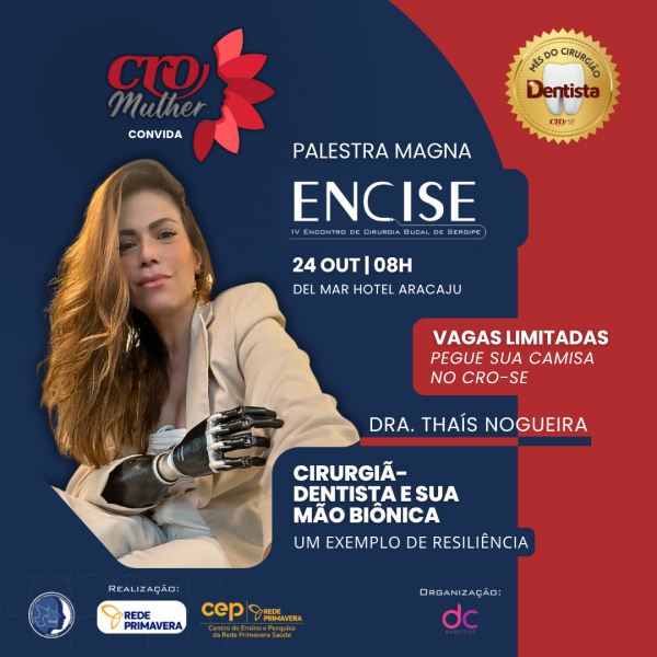 CRO Mulher convida para Palestra Magna do Encise com a Dra. Thaís Nogueira