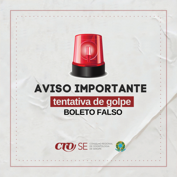CRO-SE alerta para tentativa de golpe envolvendo boletos falsos da anuidade em outros estados