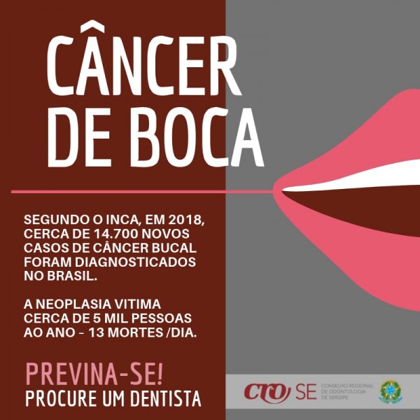 CRO-SE alerta sobre a importância da prevenção ao câncer de boca