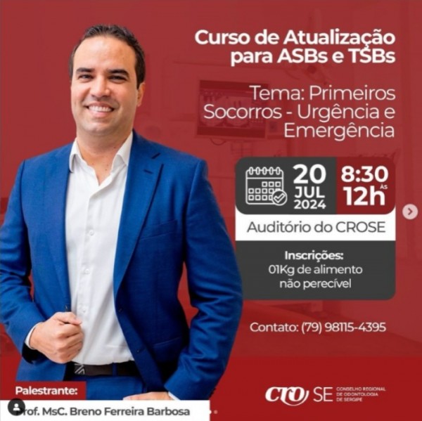 CRO-SE realiza primeiro módulo da Capacitação para ASBs e TSBs em 20 de julho