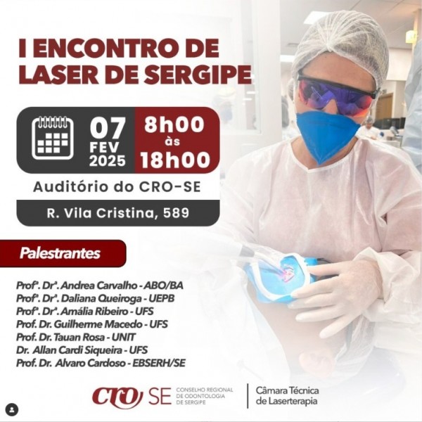 CRO-SE realiza I Encontro de Laser de Sergipe nesta sexta (07)