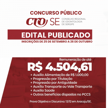 CRO-SE publica edital de Concurso Público 2026