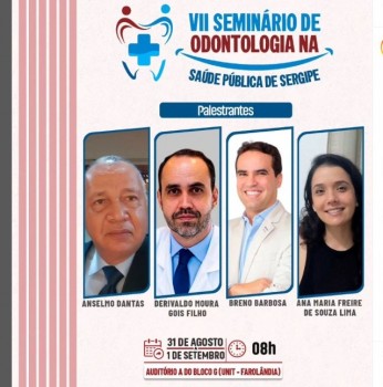 VII Seminário de Odontologia na Saúde Pública de Sergipe começa nesta quinta-feira