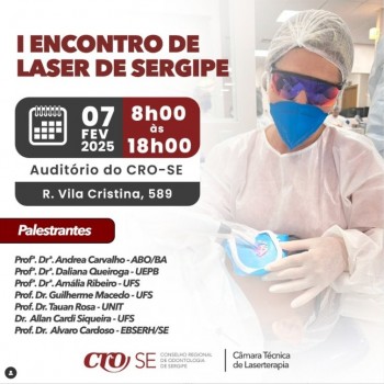 CRO-SE realiza I Encontro de Laser de Sergipe nesta sexta (07)