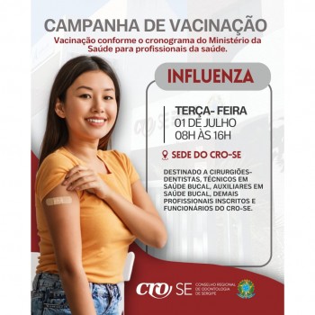 CRO-SE convida profissionais inscritos e servidores para atualização vacinal