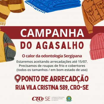 CRO-SE realiza Campanha do Agasalho para auxiliar população em situação de rua